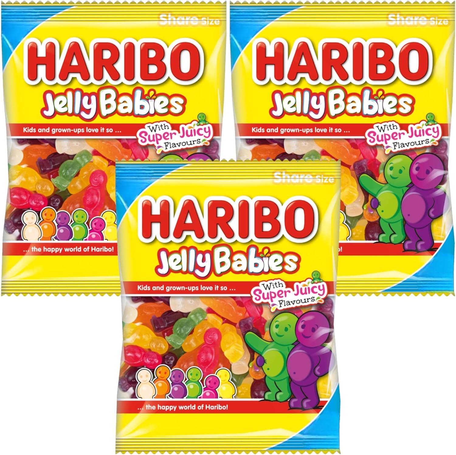 Haribo Jelly Babies Super Juicy Share Bag - Caribou Candy