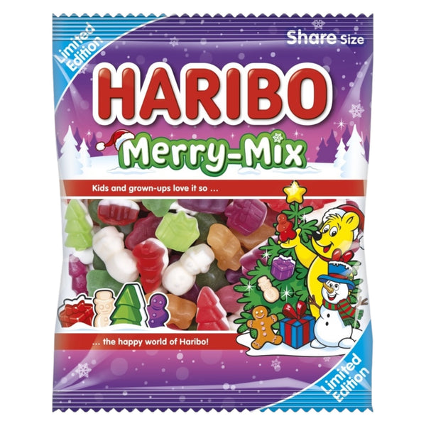 Haribo Merry Mix – Festive Christmas Sweets - 160g