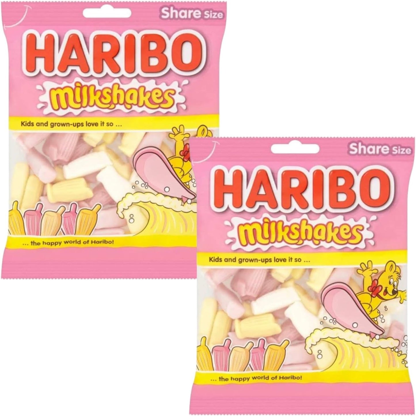 Haribo Milkshakes Chewy Sweets - Caribou Candy