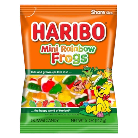 Haribo Mini Rainbow Frogs - Share Bag - Caribou Candy