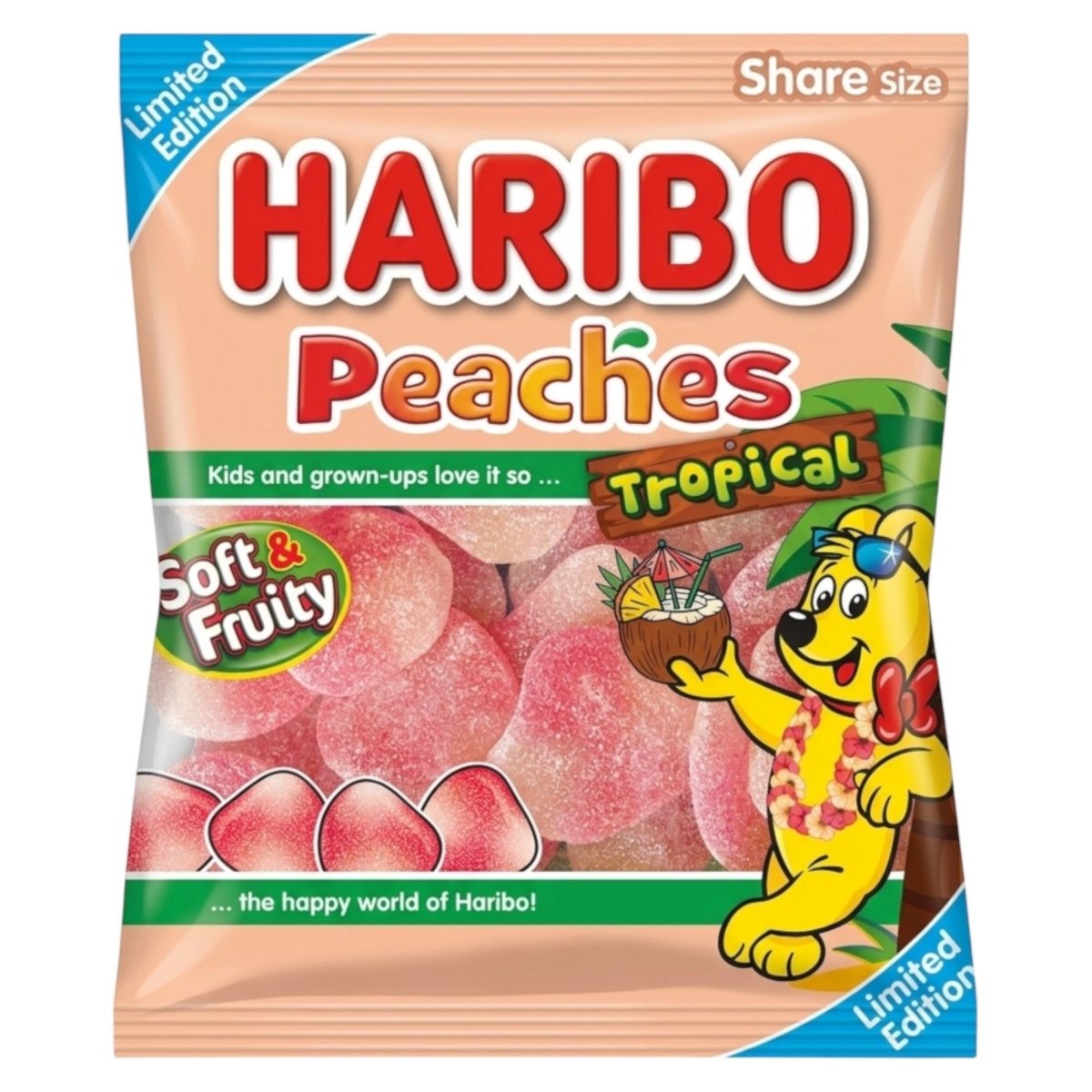 Haribo Peaches Tropical - Gummy Sweets - Haribo