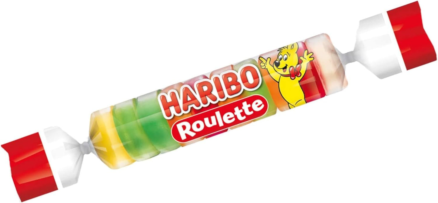 Haribo Roulette Gummy Sweets - Share Bag 6 Rolls - Caribou Candy