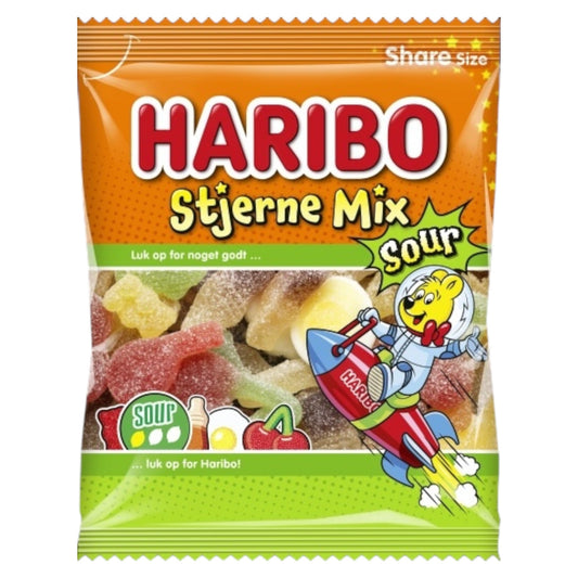 Haribo Stjerne Mix Sour - Gummy Fizzy Sweets - Haribo