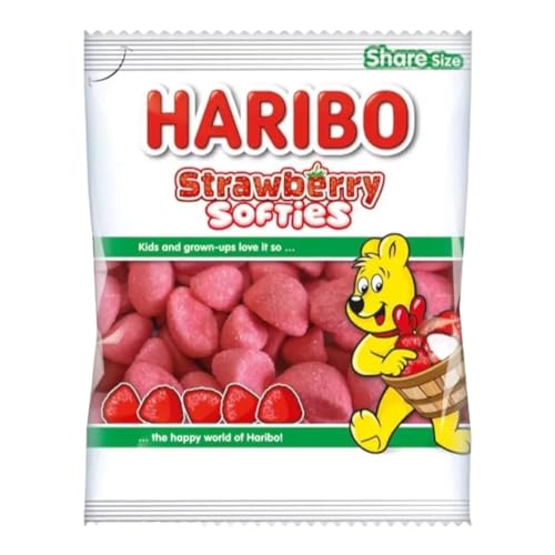 Haribo Strawberry Softies Foamy Gummy Sweets - Caribou Candy