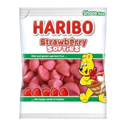 Haribo Strawberry Softies Foamy Gummy Sweets - Caribou Candy