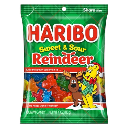 Haribo Sweet & Sour Reindeer - Share Bag - Caribou Candy