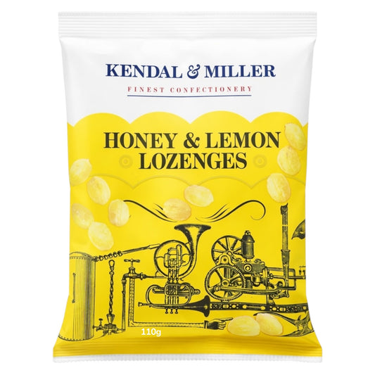 Pack of Kendal & Miller Honey & Lemon Lozenges on a white background