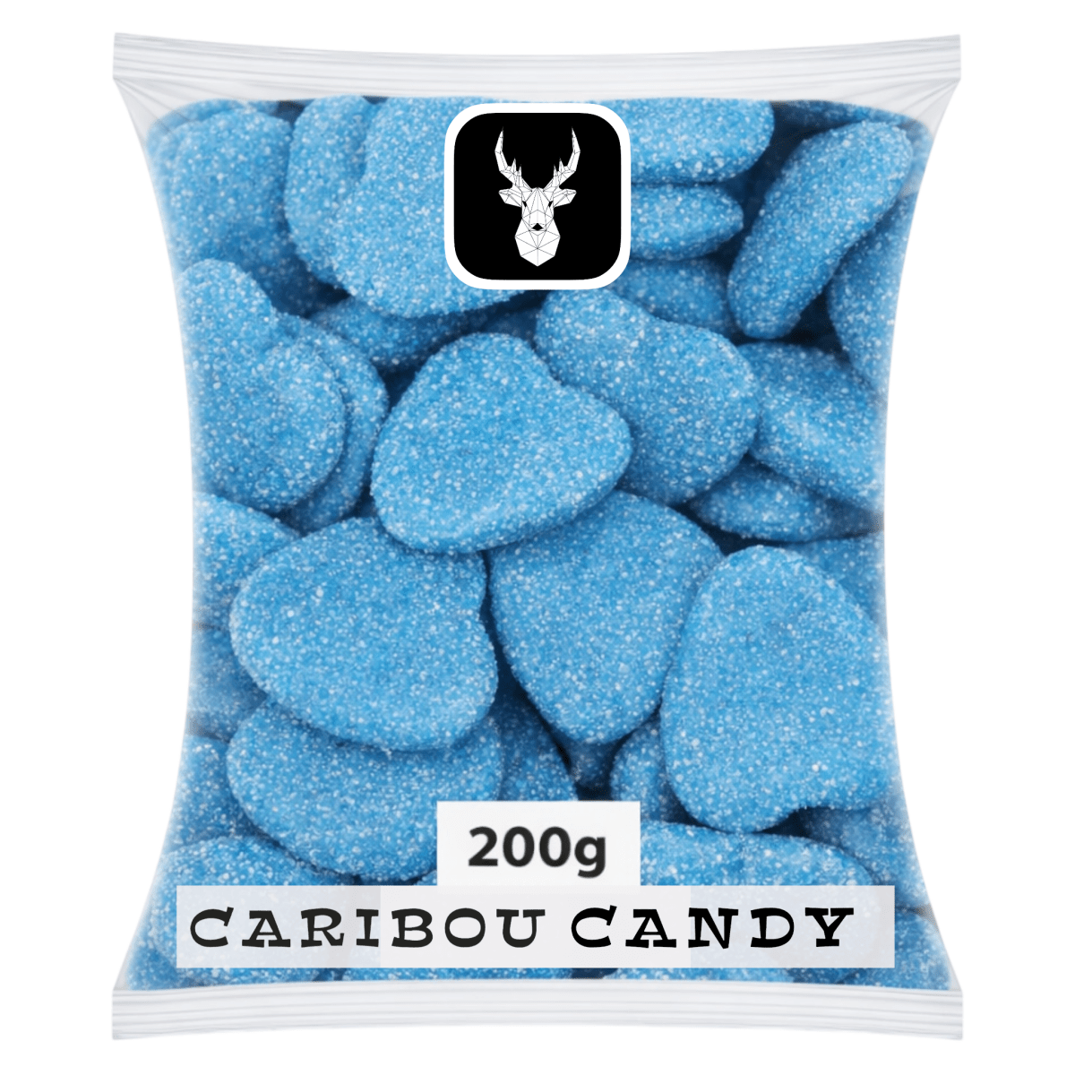 Jelly Filled Blue Hearts - Jelly Filled - Caribou Candy