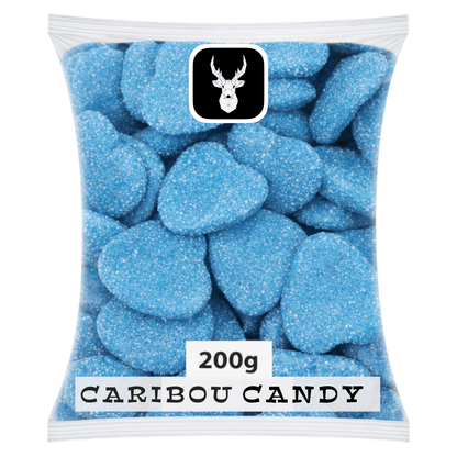 Jelly Filled Blue Hearts - Jelly Filled - Caribou Candy