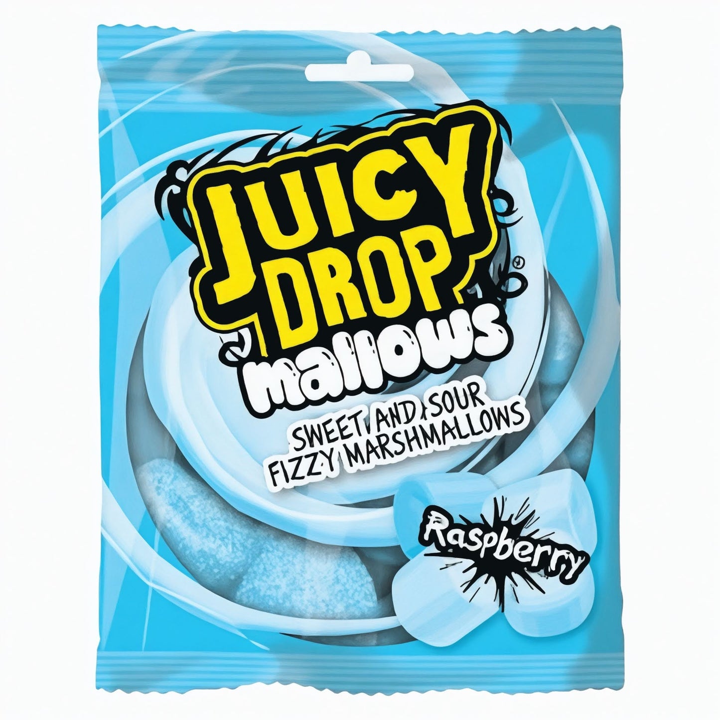 Juicy Drop Mallows Raspberry – Sweet & Sour Fizzy Marshmallows - Caribou Candy