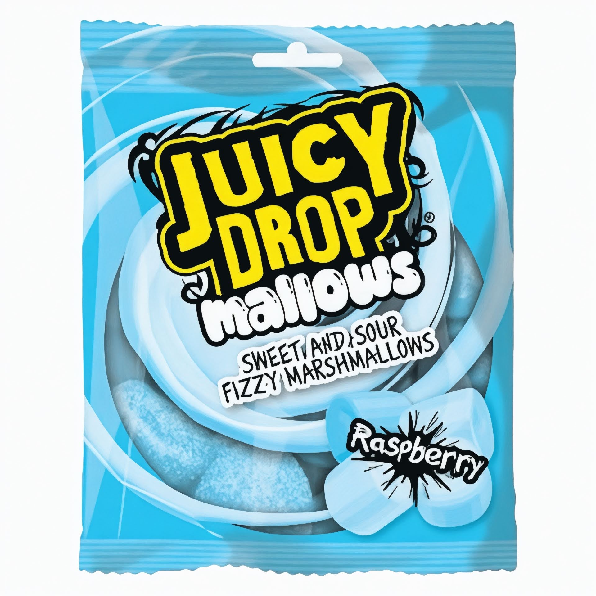 Juicy Drop Mallows Raspberry – Sweet & Sour Fizzy Marshmallows - Caribou Candy