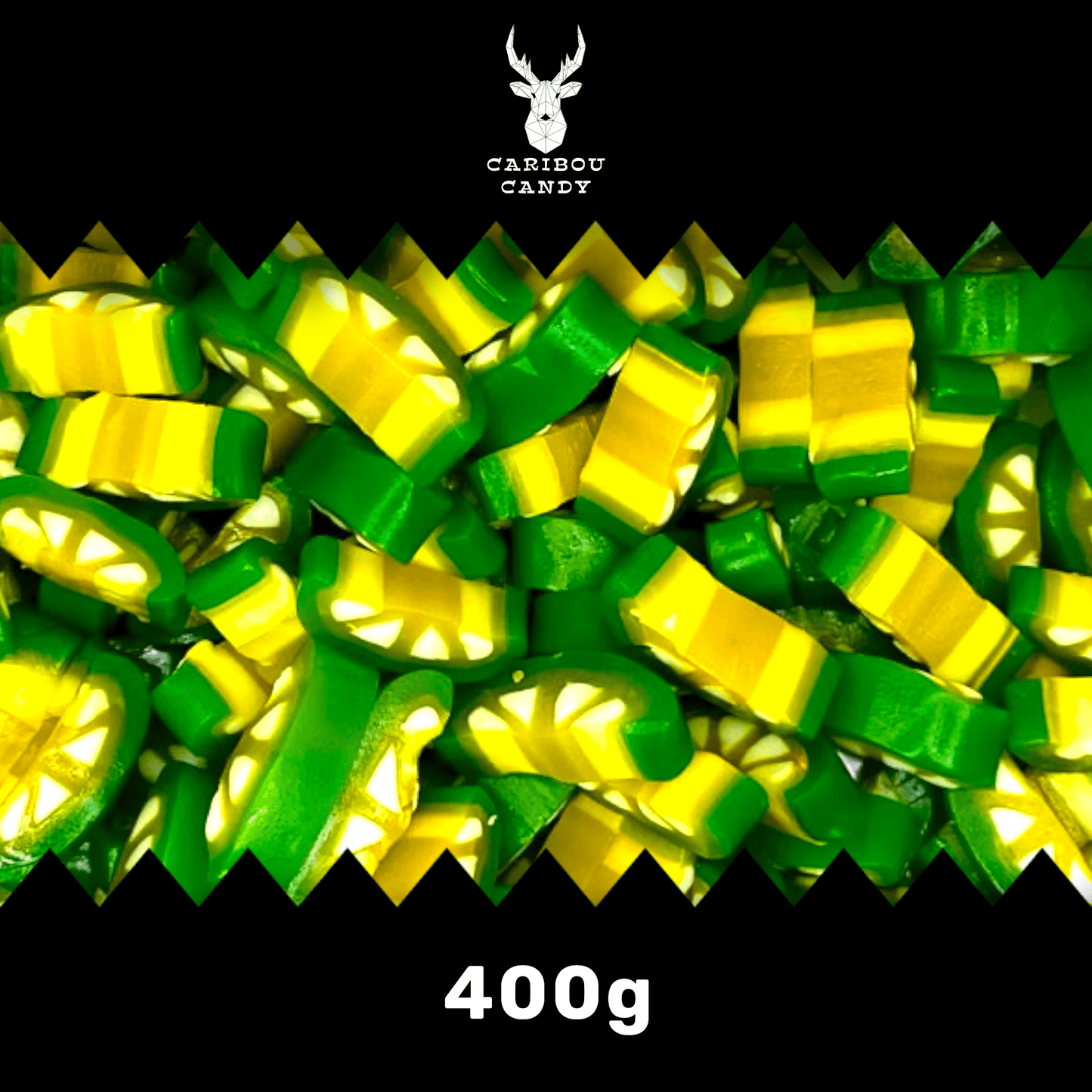 Lemon & Lime Peel Slices - Liquorice Slices - Caribou Candy