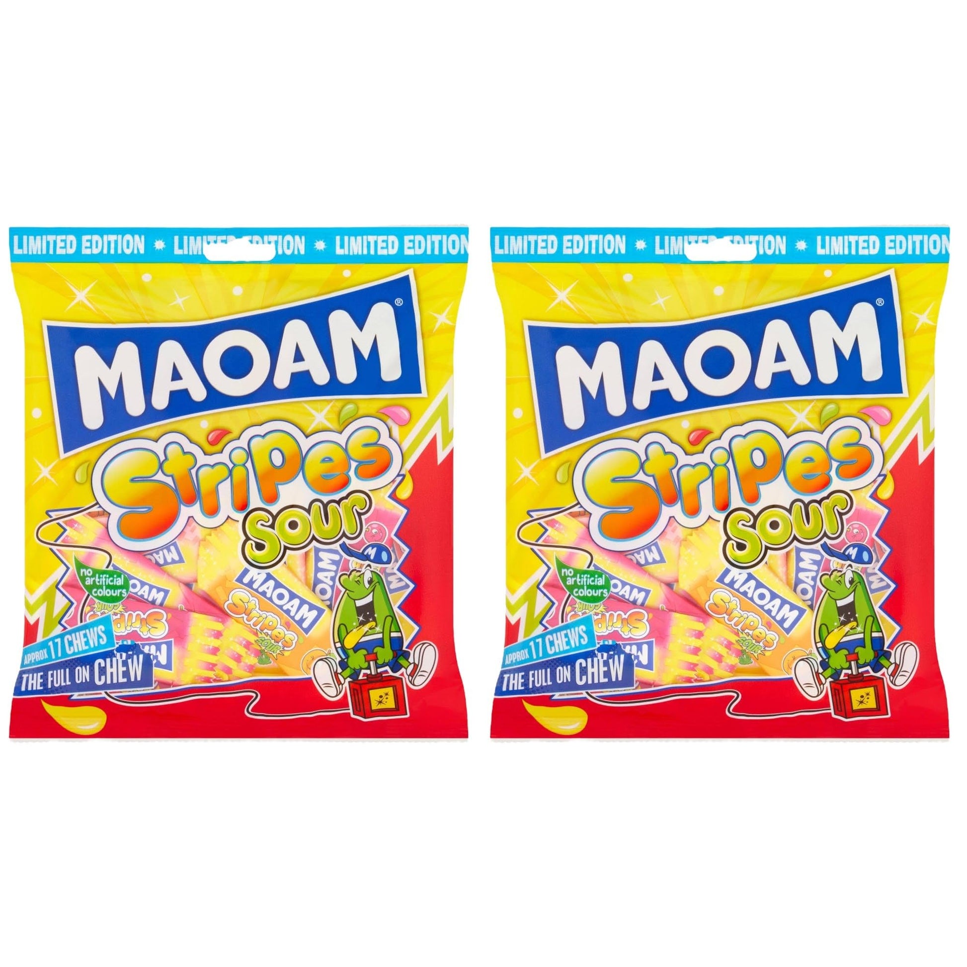 Maoam Stripes Sour Fruit Flavour Chews - Share Bag - Caribou Candy