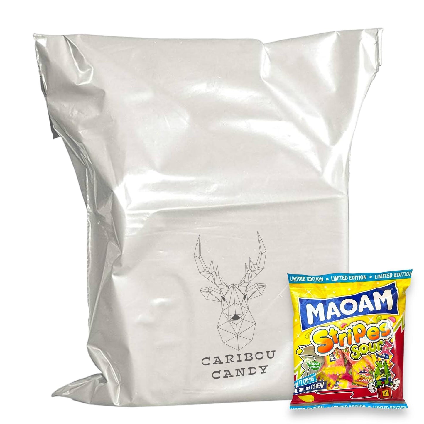 Maoam Stripes Sour Fruit Flavour Chews - Share Bag - Caribou Candy