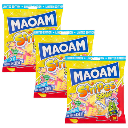 Maoam Stripes Sour Fruit Flavour Chews - Share Bag - Caribou Candy