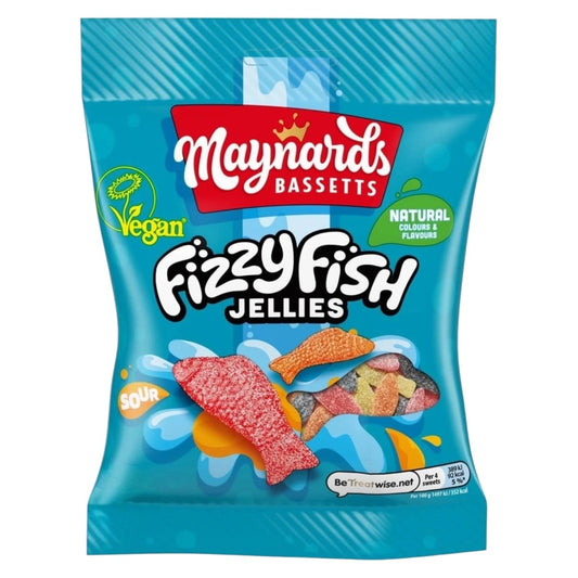 Maynard’s Fizzy Fish Jellies - Gummy Sweets - Maynards Bassetts