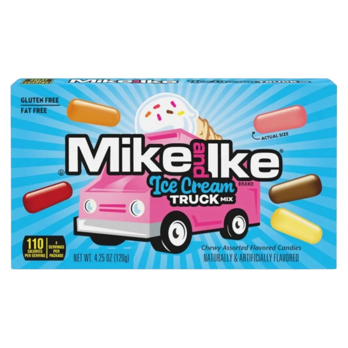 Mike and Ike Ice Cream Truck Mix Chewy Candy 120g - Sweets - Mike and Ike