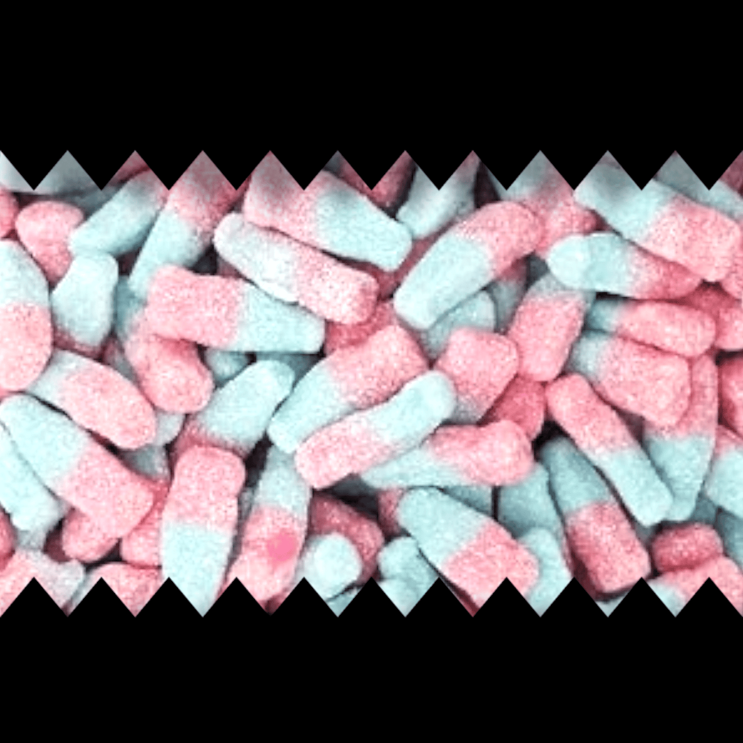 Mini Fizzy Tutti Fruity Bottles - Gummy Sweets - Caribou Candy