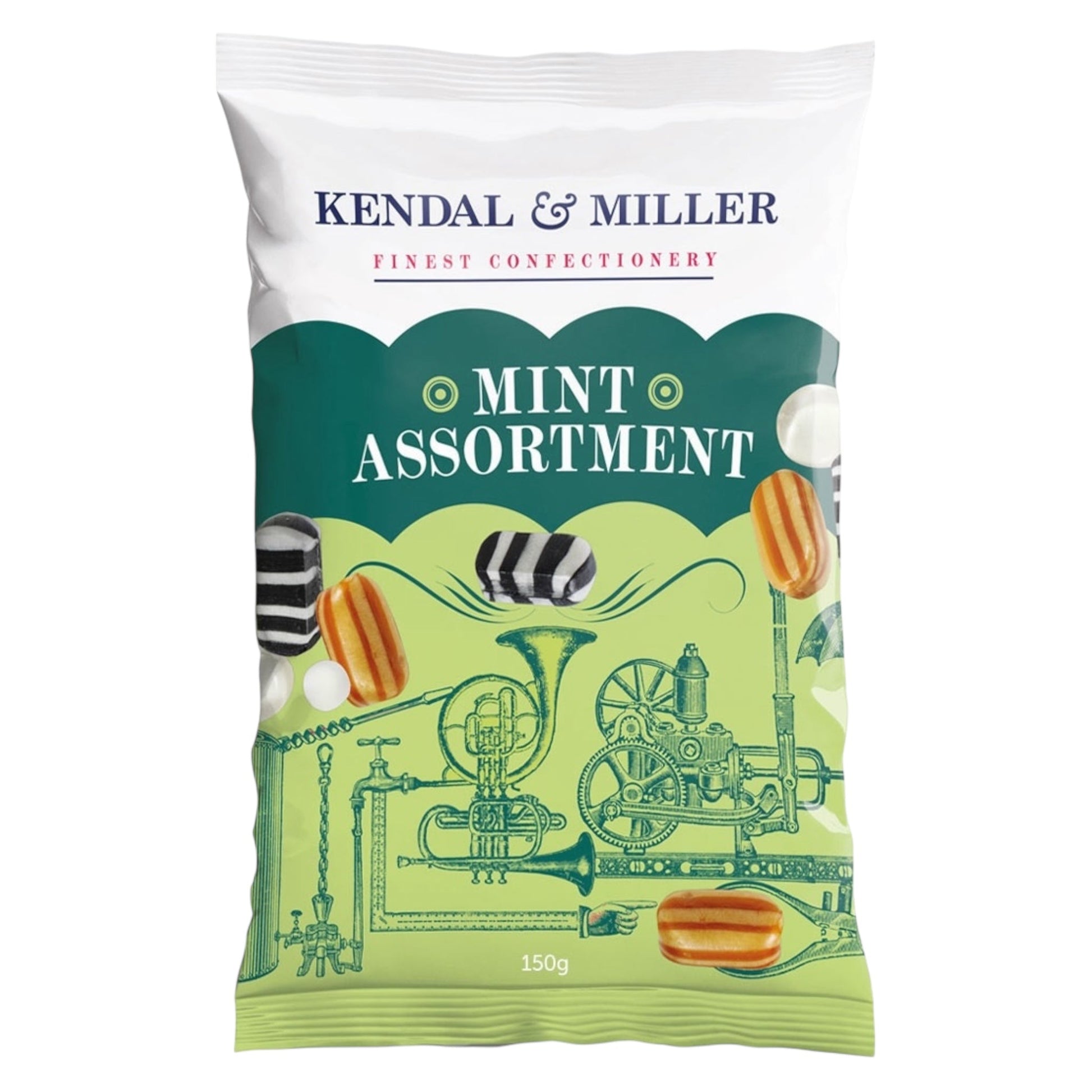 Kendal & Miller mint assortment packaging on a white background