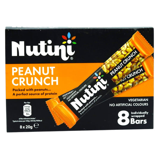 Nutini Peanut Crunch - 8 Bars - Nutrition Bar - Nutini
