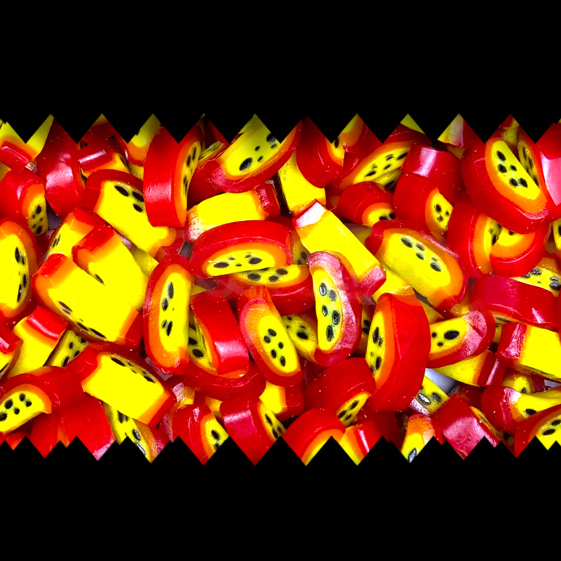 Passion Fruit Peel Slices - Liquorice Slices - Caribou Candy