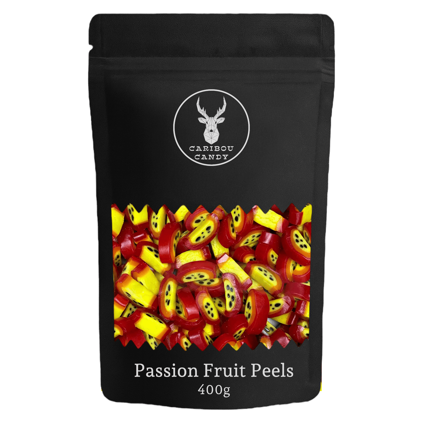 Passion Fruit Peel Slices - Liquorice Slices - Caribou Candy