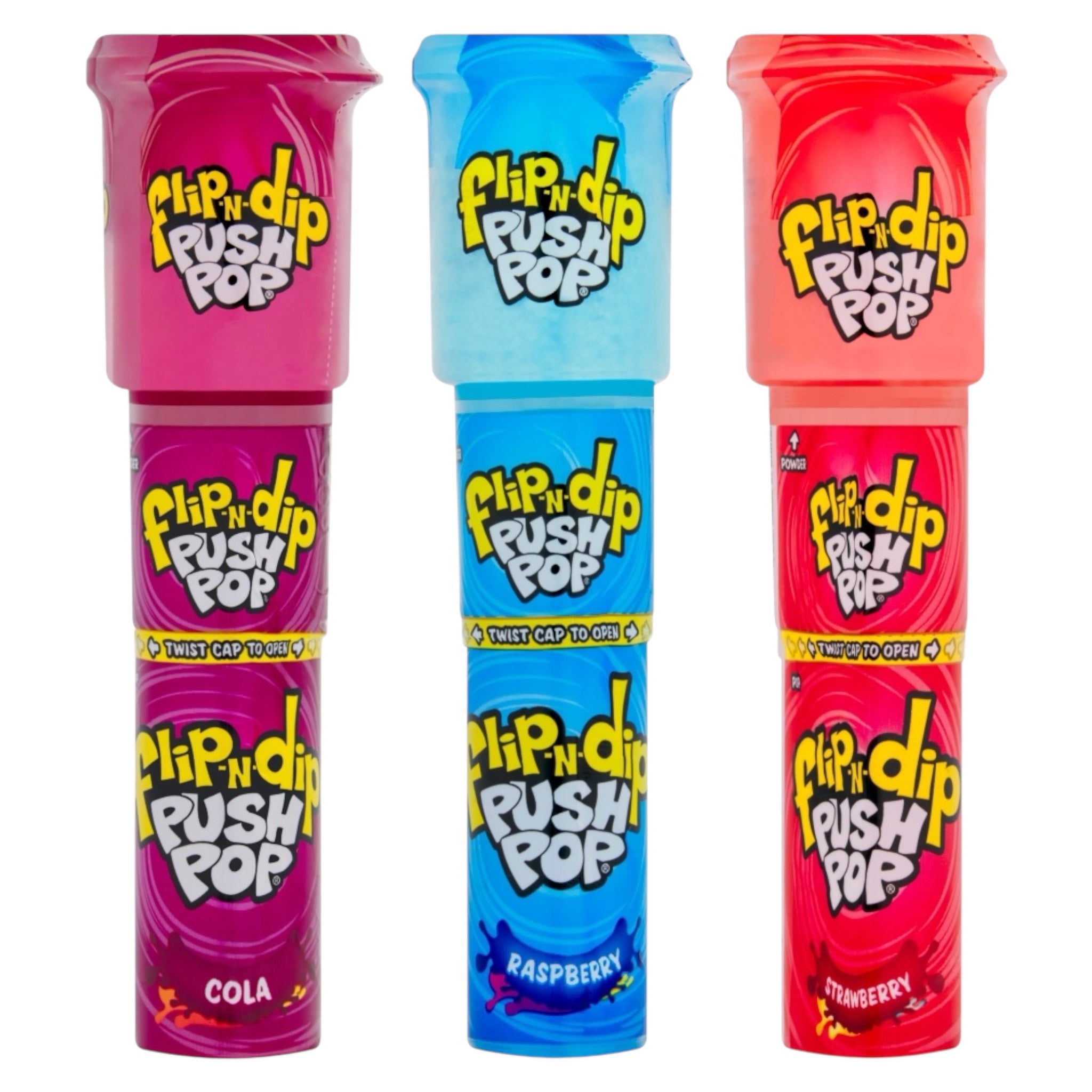 Push Pop Flip‑n‑Dip – Flavour Pick Lolly - 3 Flavours (25g)