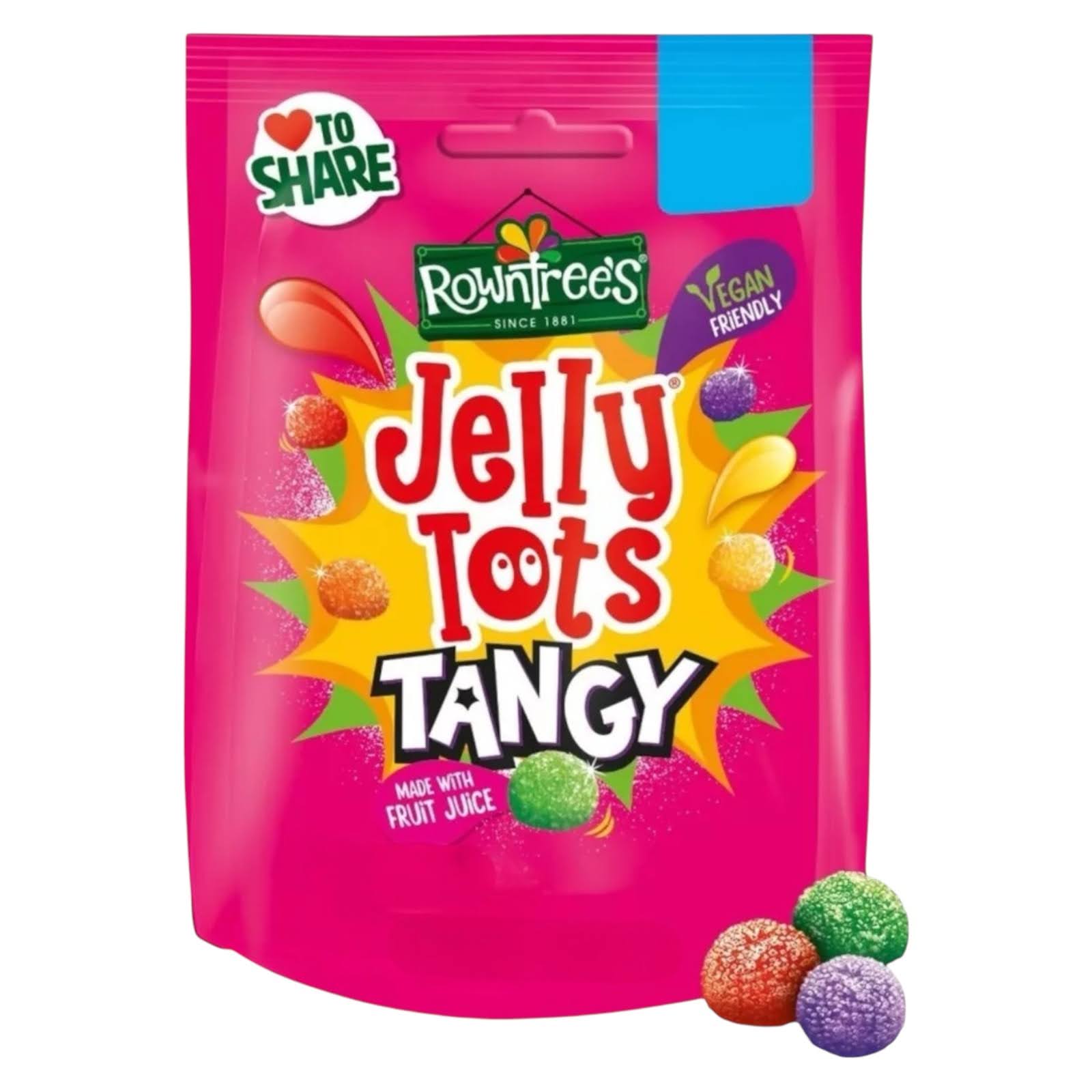 Rowntree’s Jelly Tots Tangy – Fruity & Zingy Sweets - Caribou Candy