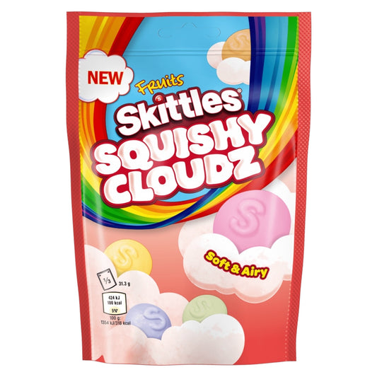 Skittles Squishy Cloudz Fruits - 94g - Chewy Sweets - Skittles