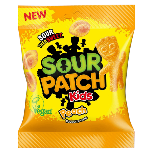 Sour Patch Kids Peach Sour Gummy Sweets 105g - Sour Sweets - Sour Patch Kids