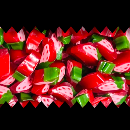 Strawberry Peel Slices - Liquorice Slices - Caribou Candy