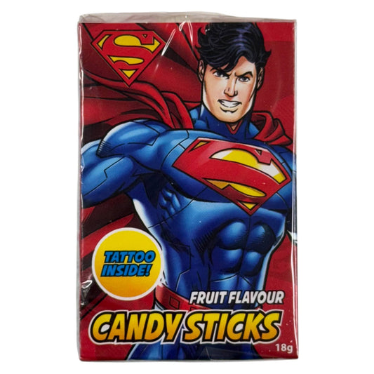 Superman Candy Sticks with Tattoo - Candy Sticks - BIP Candy