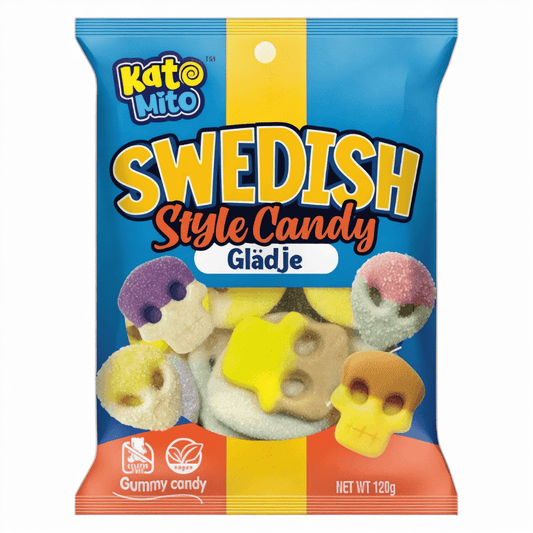Swedish Style Candy - Glädje - Gummy Fizzy Sweets - Kato Mito