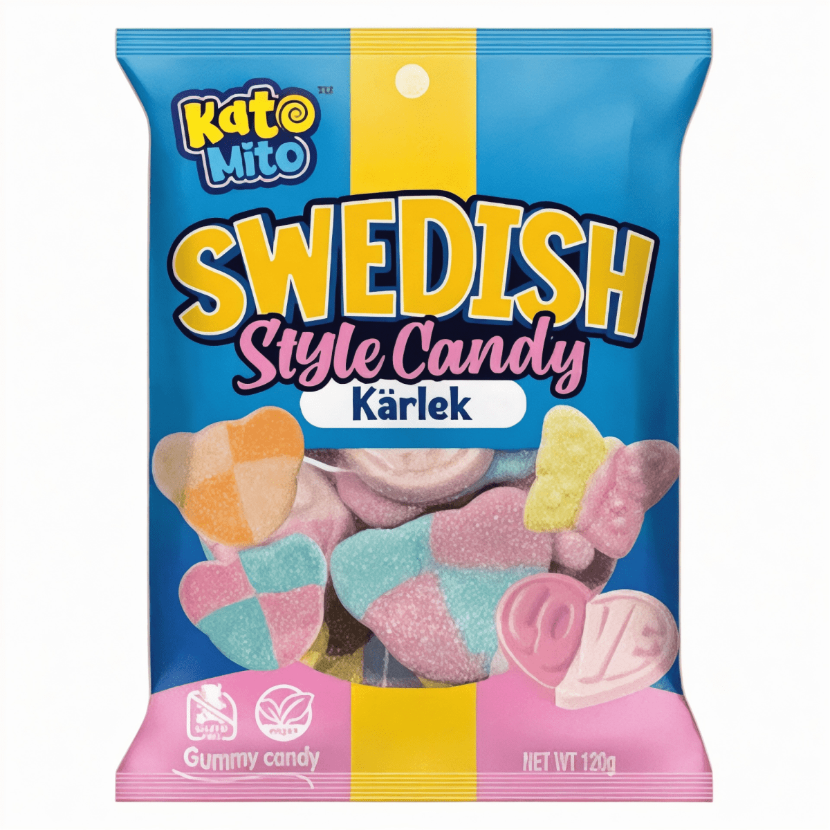 Swedish Style Candy - Kärlek - Gummy Fizzy Sweets - Kato Mito