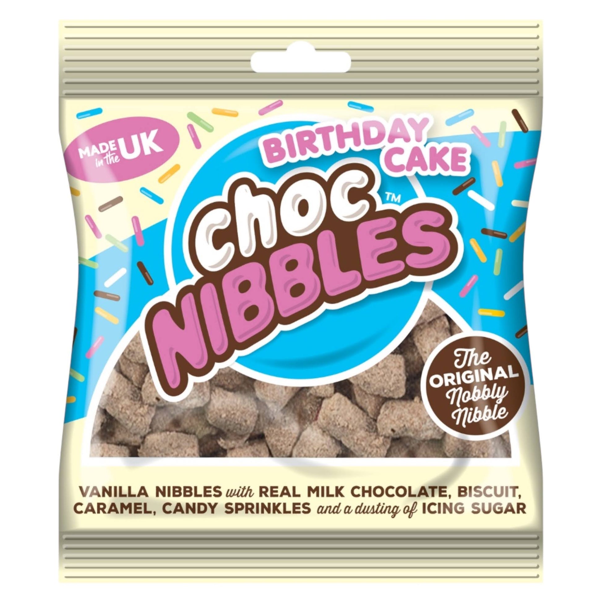Sweet Dreams Choc Nibbles Birthday Cake - Share Bag - Caribou Candy