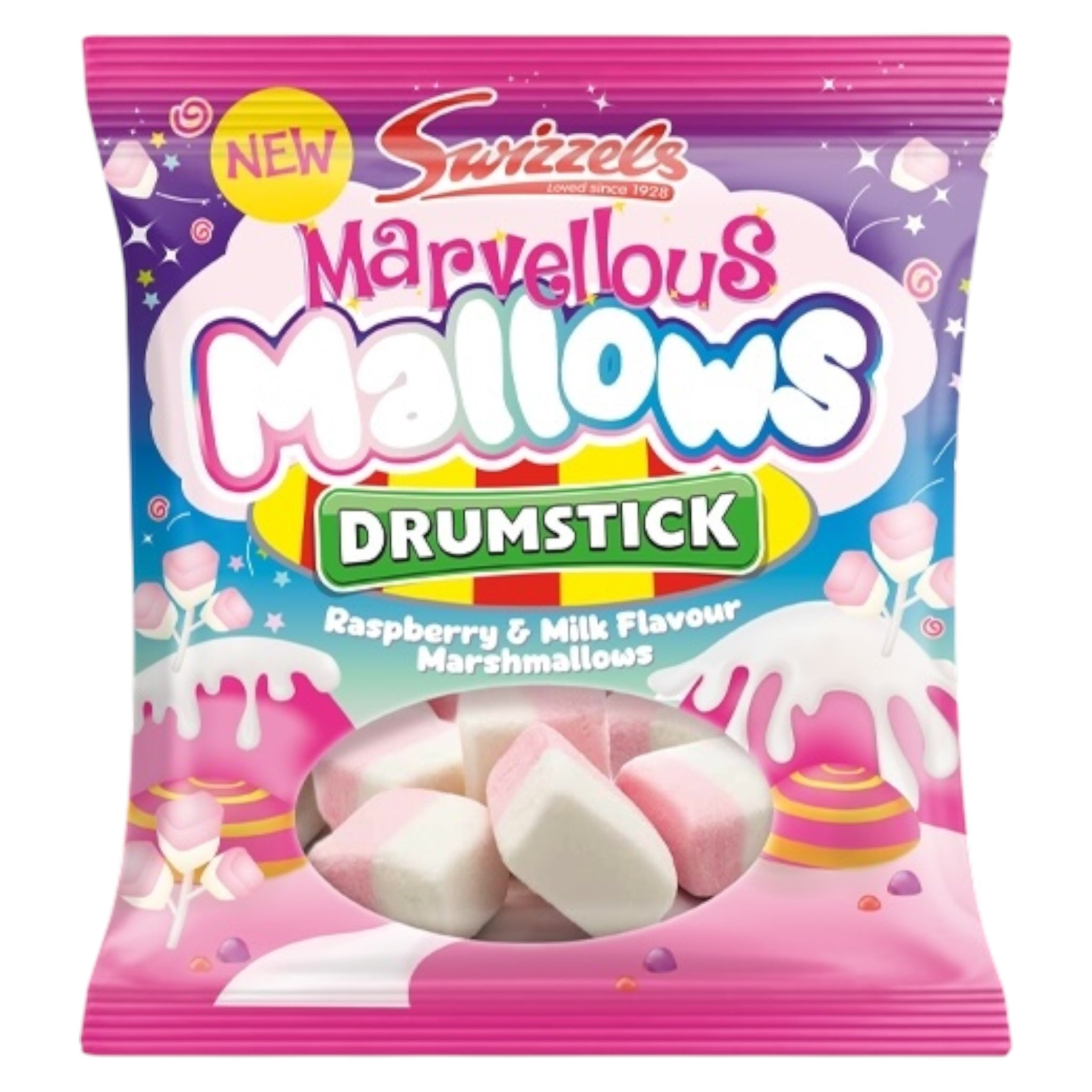 Swizzels Drumstick Marvellous Mallows - 125g Marshmallows