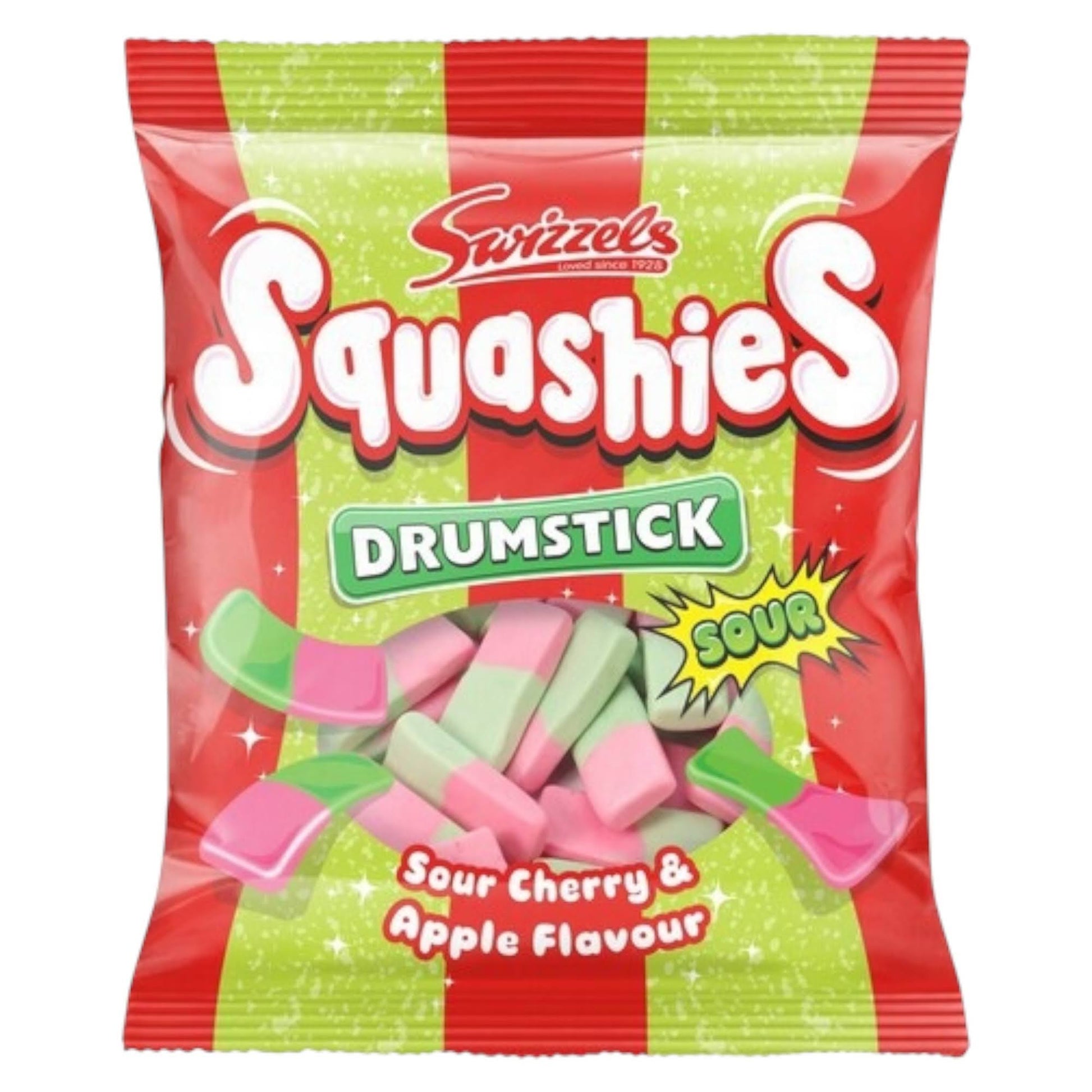 Swizzels Drumstick Squashies – Sour Cherry & Apple Flavour - Caribou Candy