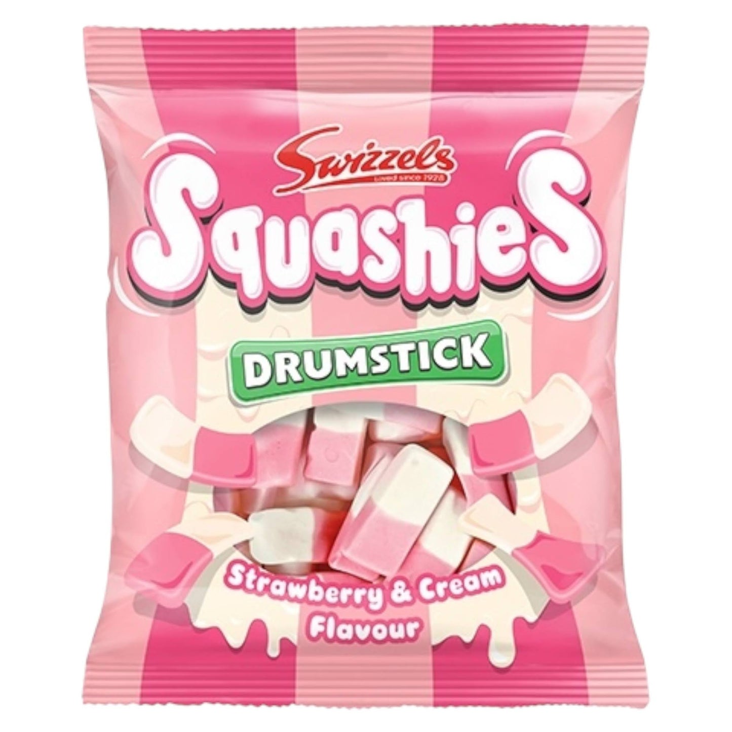 Swizzels Drumstick Squashies – Strawberry & Cream Flavour - Caribou Candy