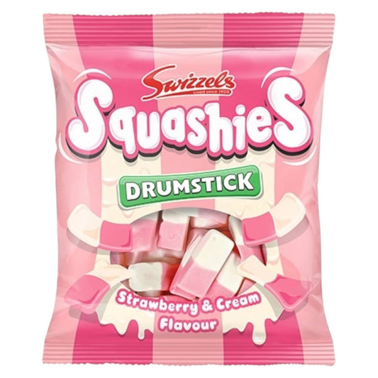 Swizzels Drumstick Squashies – Strawberry & Cream Flavour - Caribou Candy