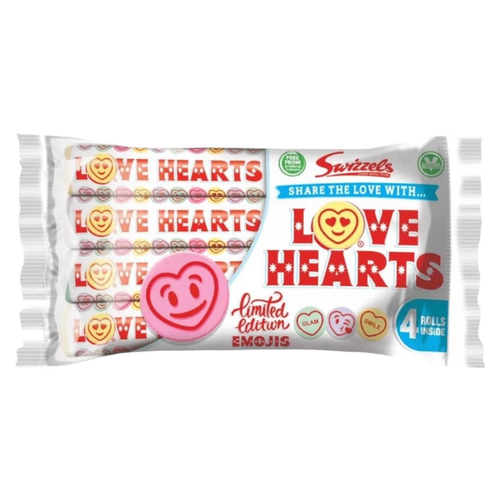 Swizzels Love Hearts - 4 Pack - Sweets - Swizzels