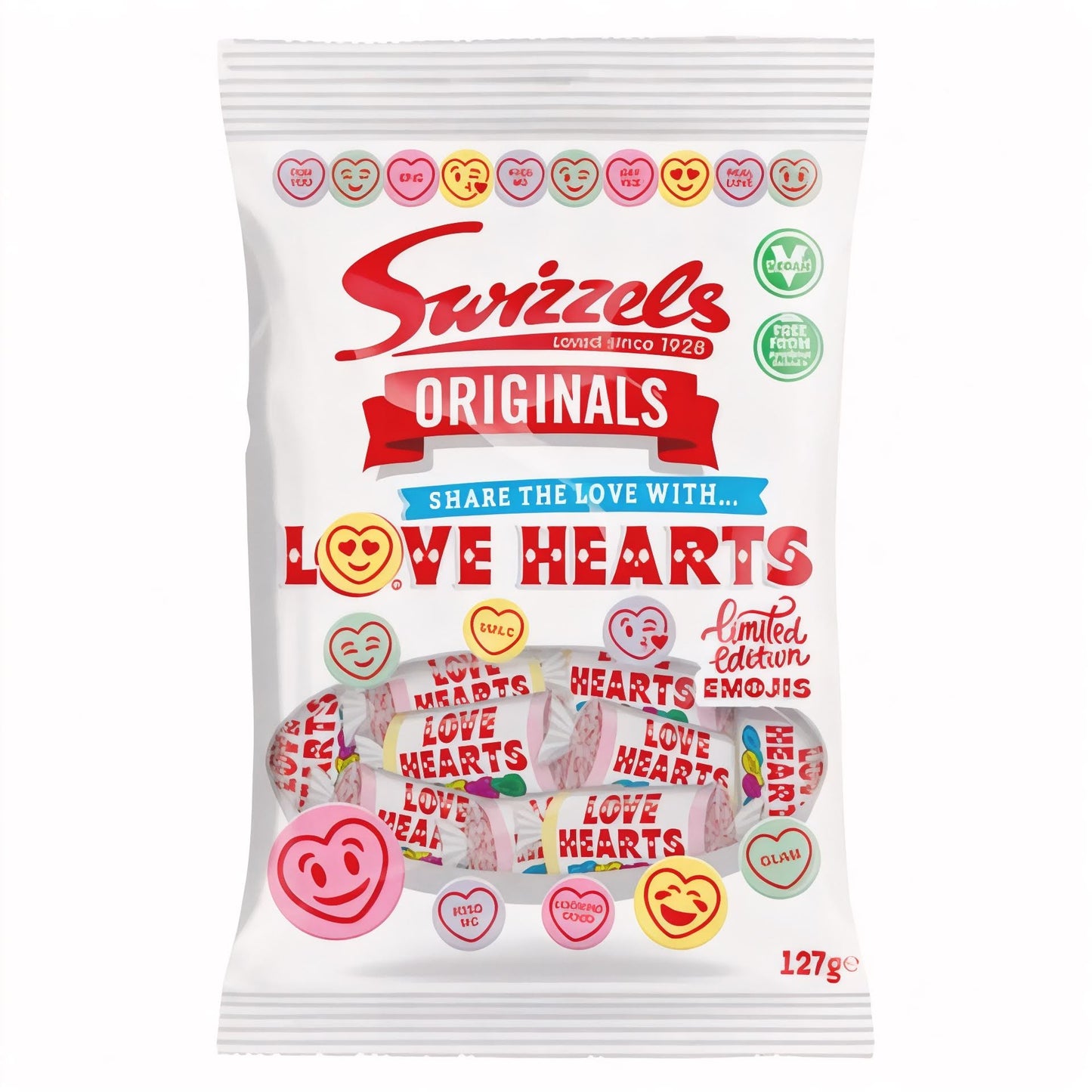 Swizzels Love Hearts - Share Bag - Caribou Candy