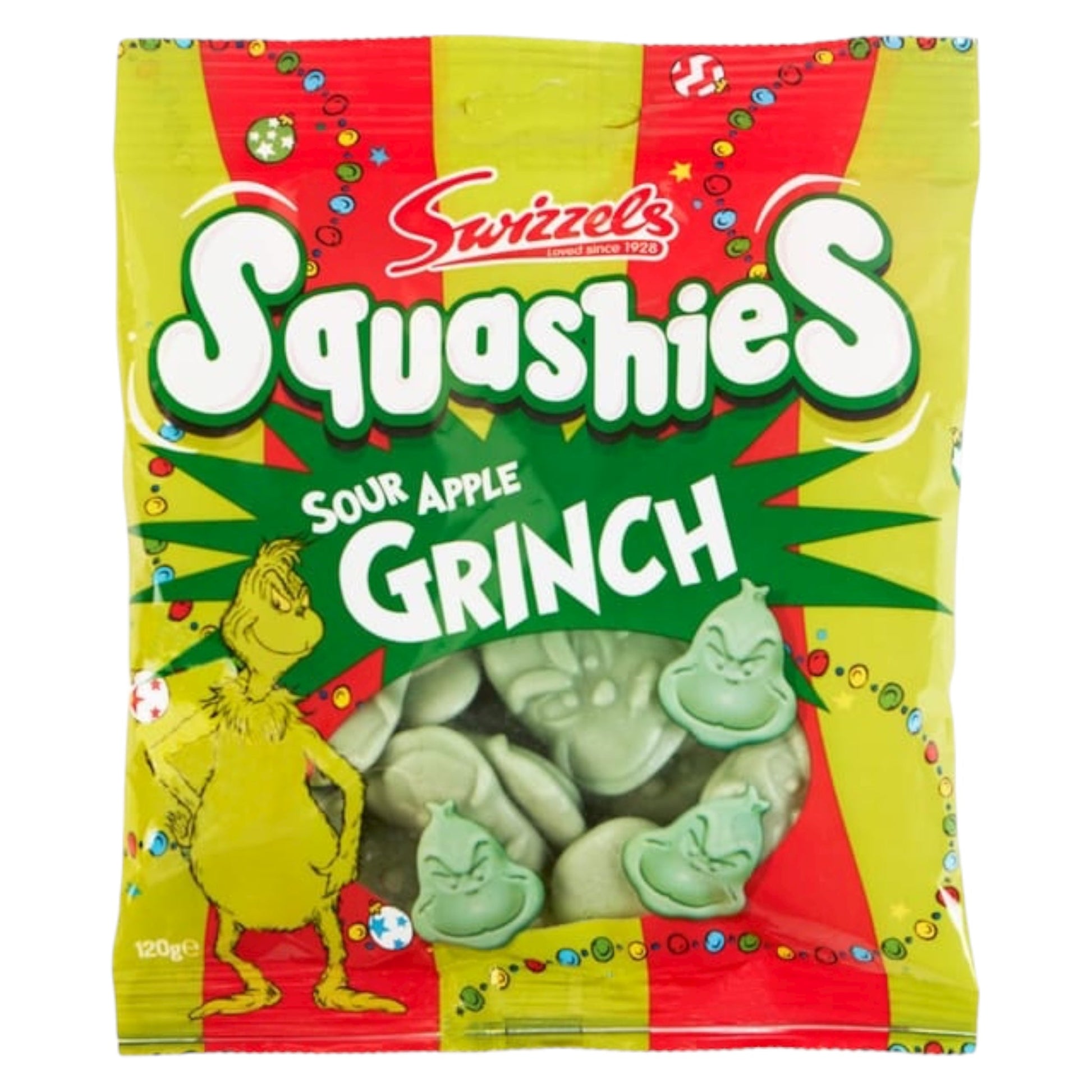 Swizzels Squashies – Sour Apple Grinch - Gummy Sweets - Swizzels
