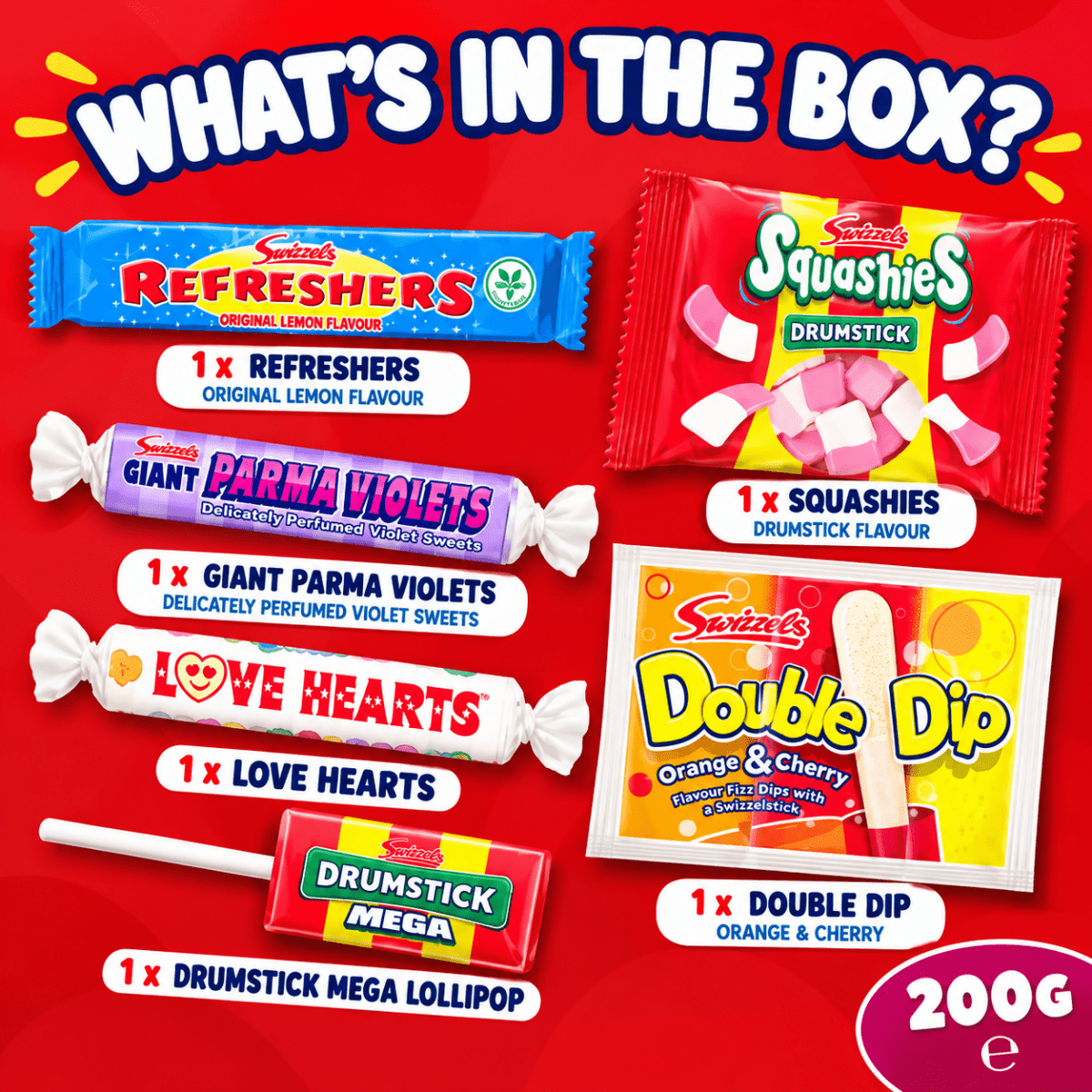 Swizzels Sweet Selection Box 200g - Retro Sweet Selection - Swizzels