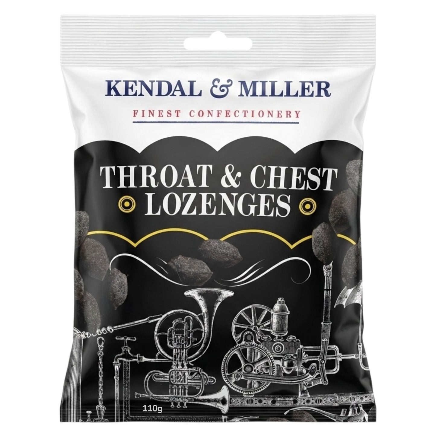 Pack of Kendal & Miller Throat & Chest Lozenges on a white background