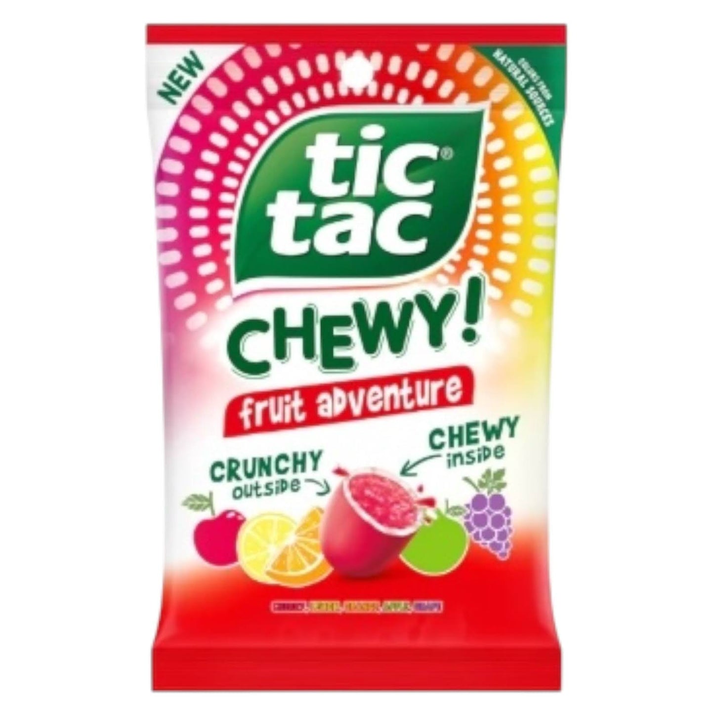 Tic Tac Chewy Fruit Adventure - 80g Share Bag - Caribou Candy