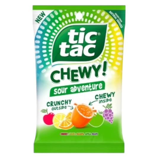 Tic Tac Chewy Sour Adventure - 80g Share Bag - Caribou Candy