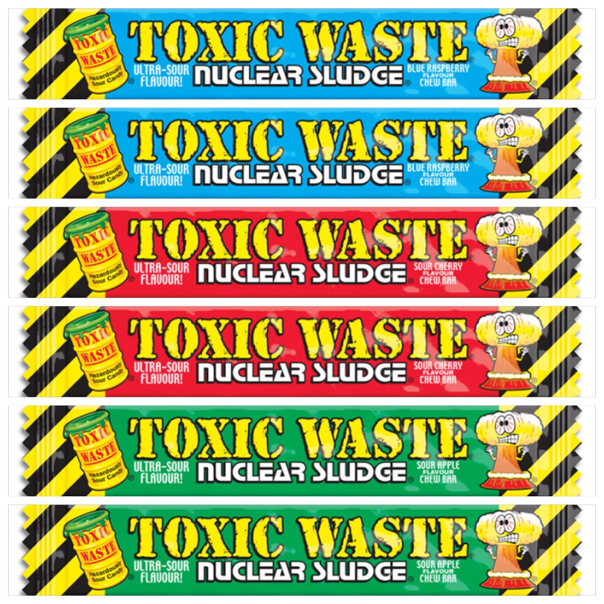 Toxic Waste Sludge Bars - 6 Mixed Bundle - Chew Bar - Toxic Waste