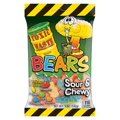 Toxic Waste Sour & Chewy Fizzy Bears Bags - Caribou Candy