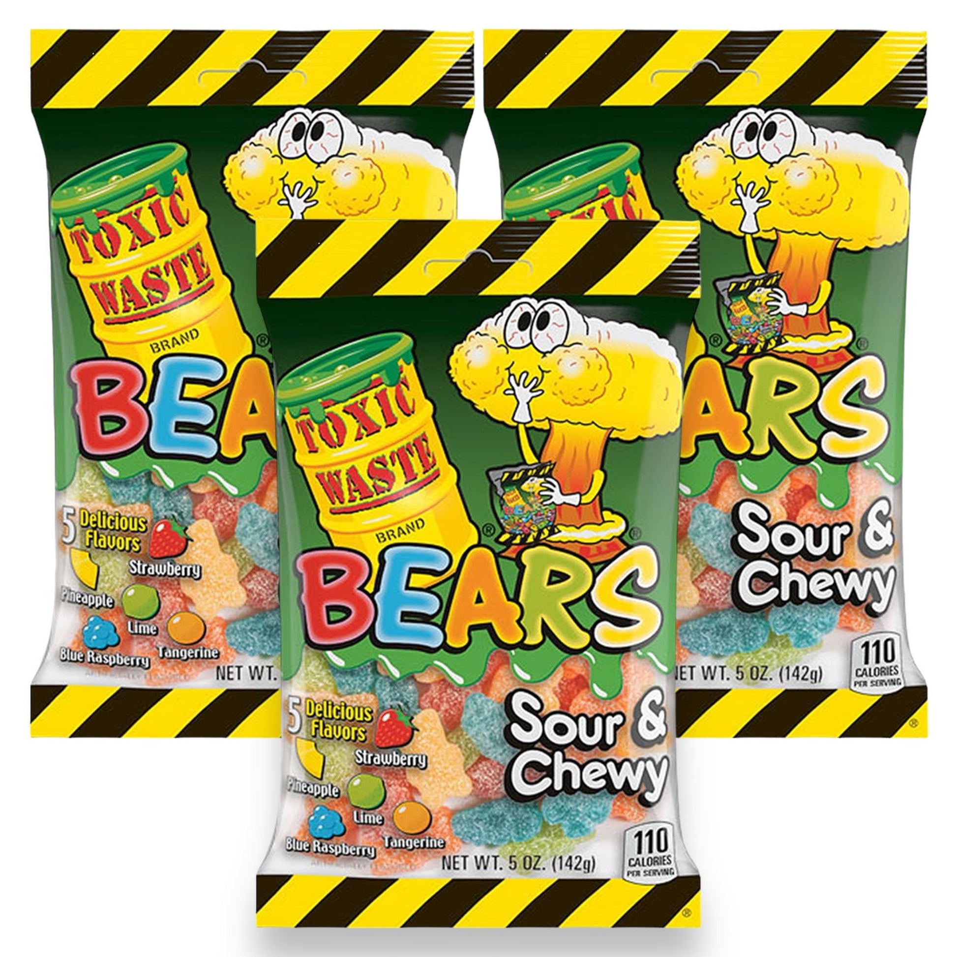 Toxic Waste Sour & Chewy Fizzy Bears Bags - Caribou Candy