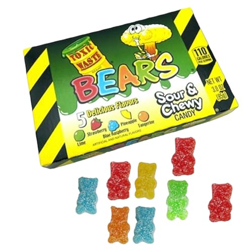 Toxic Waste Sour & Chewy Fizzy Bears Boxes - Caribou Candy